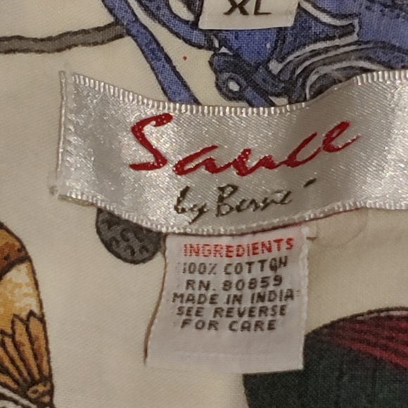 Vintage Sauce by Berne Shirt Golf All Over Print Button Up Short Sleeve Mens XL - Picture 10 of 12